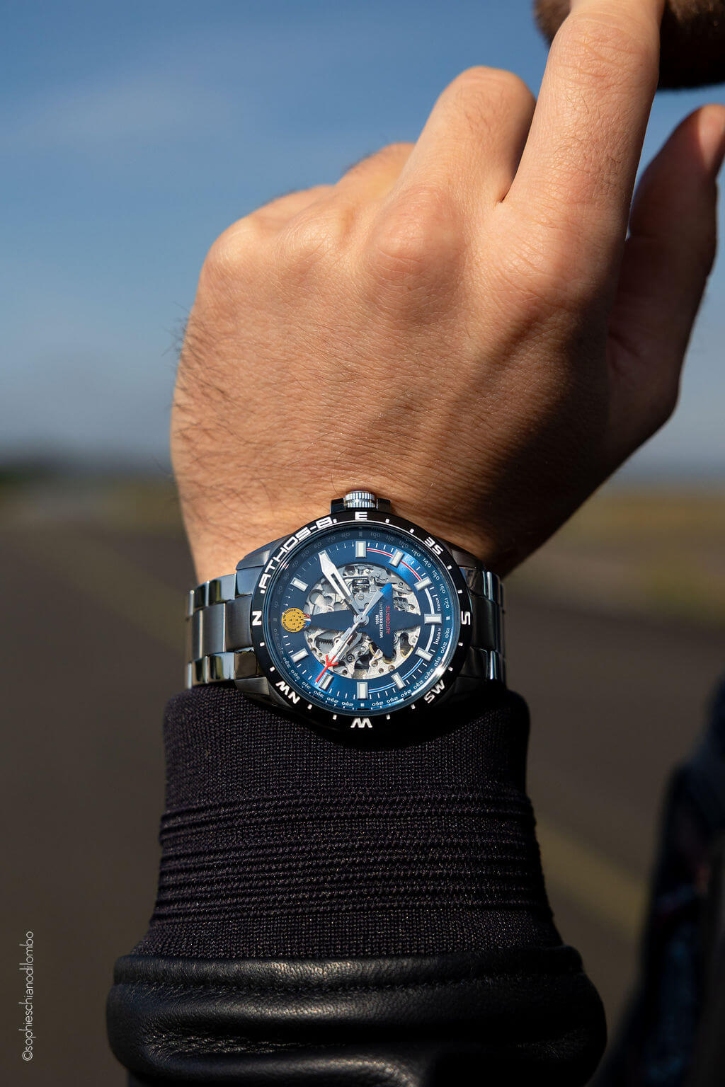 Montre Automatique Patrouille de France 668110 acier bleue