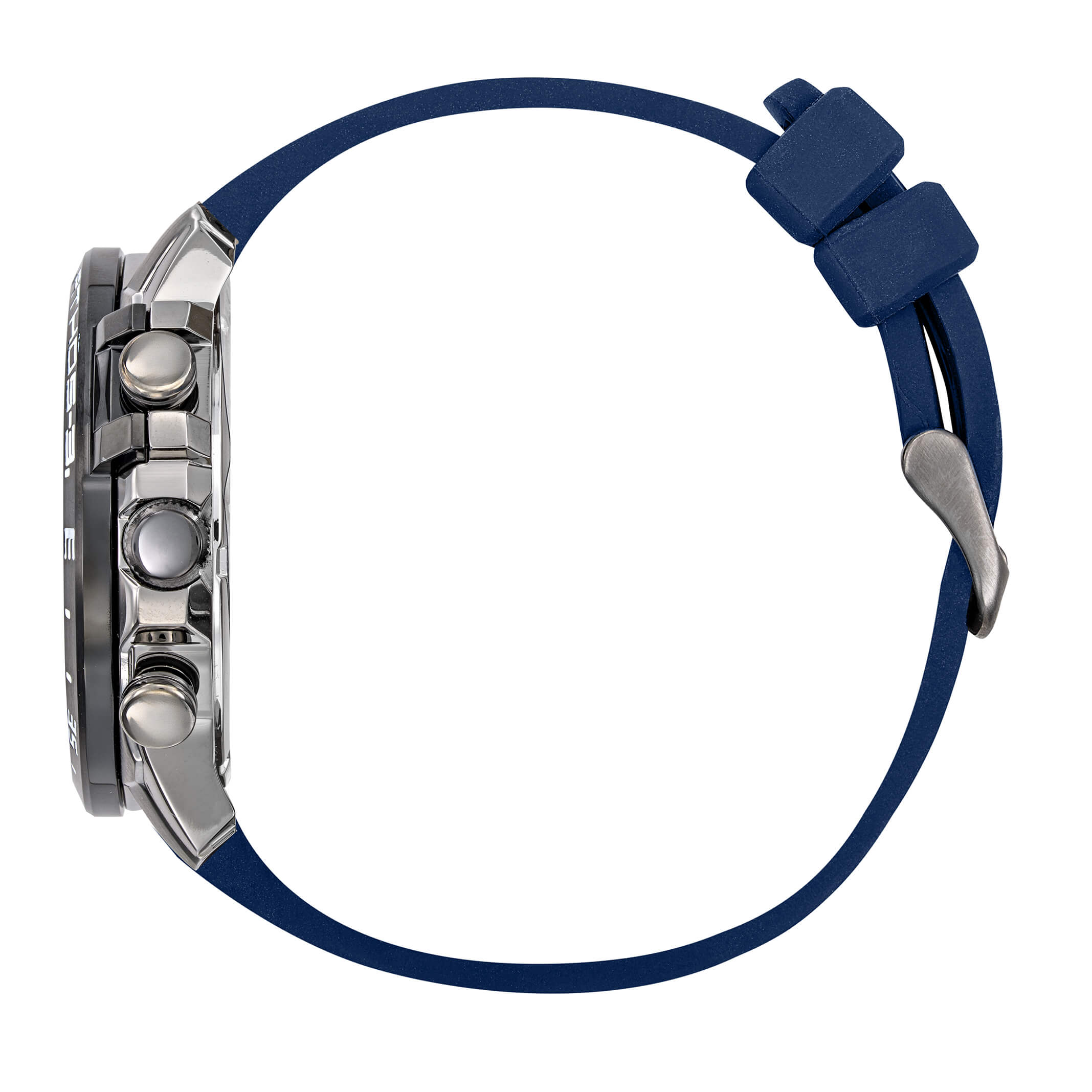 Profil Montre Aviateur Patrouille de France Double Fuseau Cadran Bleu Silicone Bleu Athos3 A3-100IG-668113
