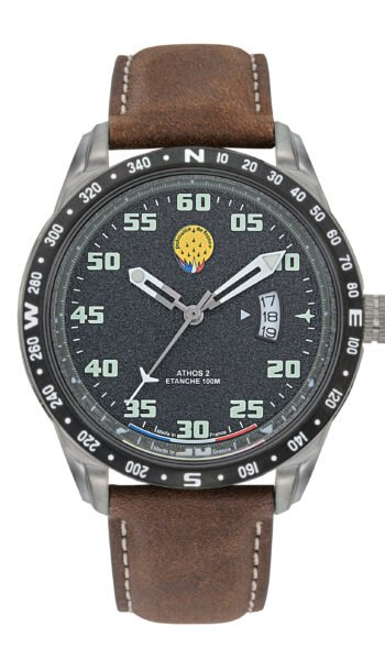 Montre Cadran Noir Cuir Marron A2-100ID-668125