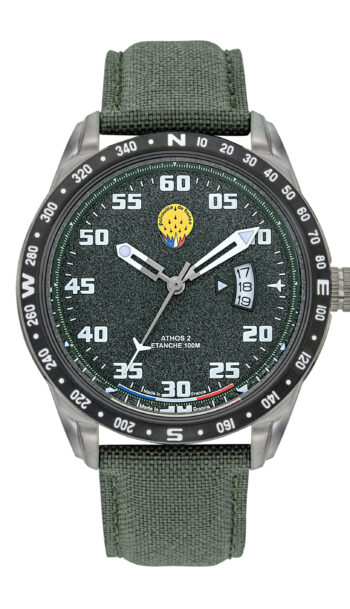 Montre Cadran Kaki Bracelet Tissé Kaki A2-100ID-668126