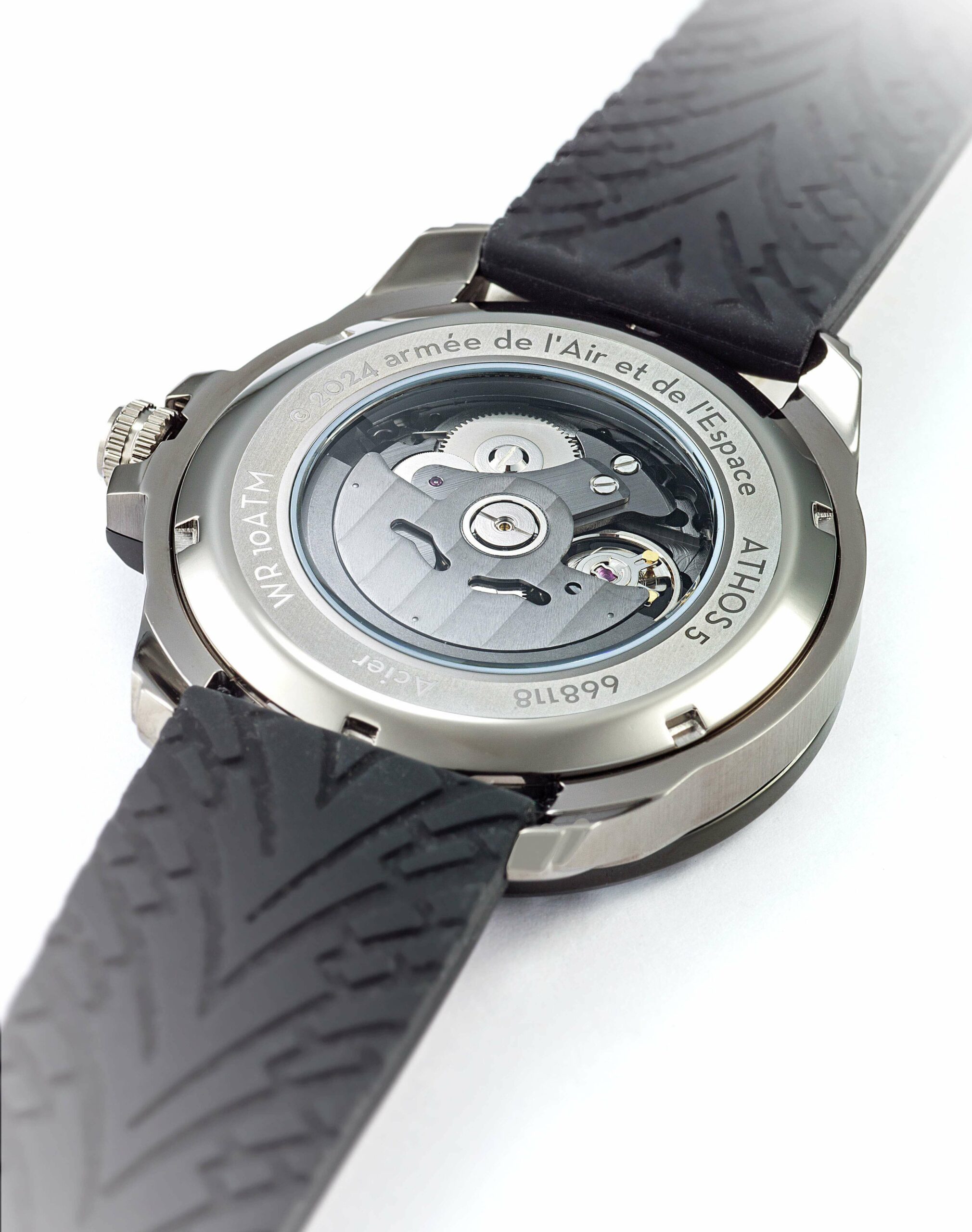 Montre Homme Patrouille de France Automatique Noir Orange 668118 Dos