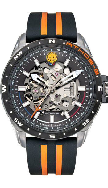 Montre Automatique Silicone Noir et Orange A5-100PRS-668118