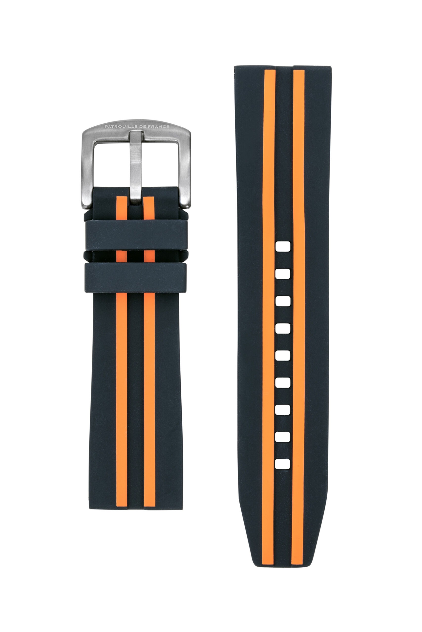 Bracelet Patrouille de France silicone noir et orange