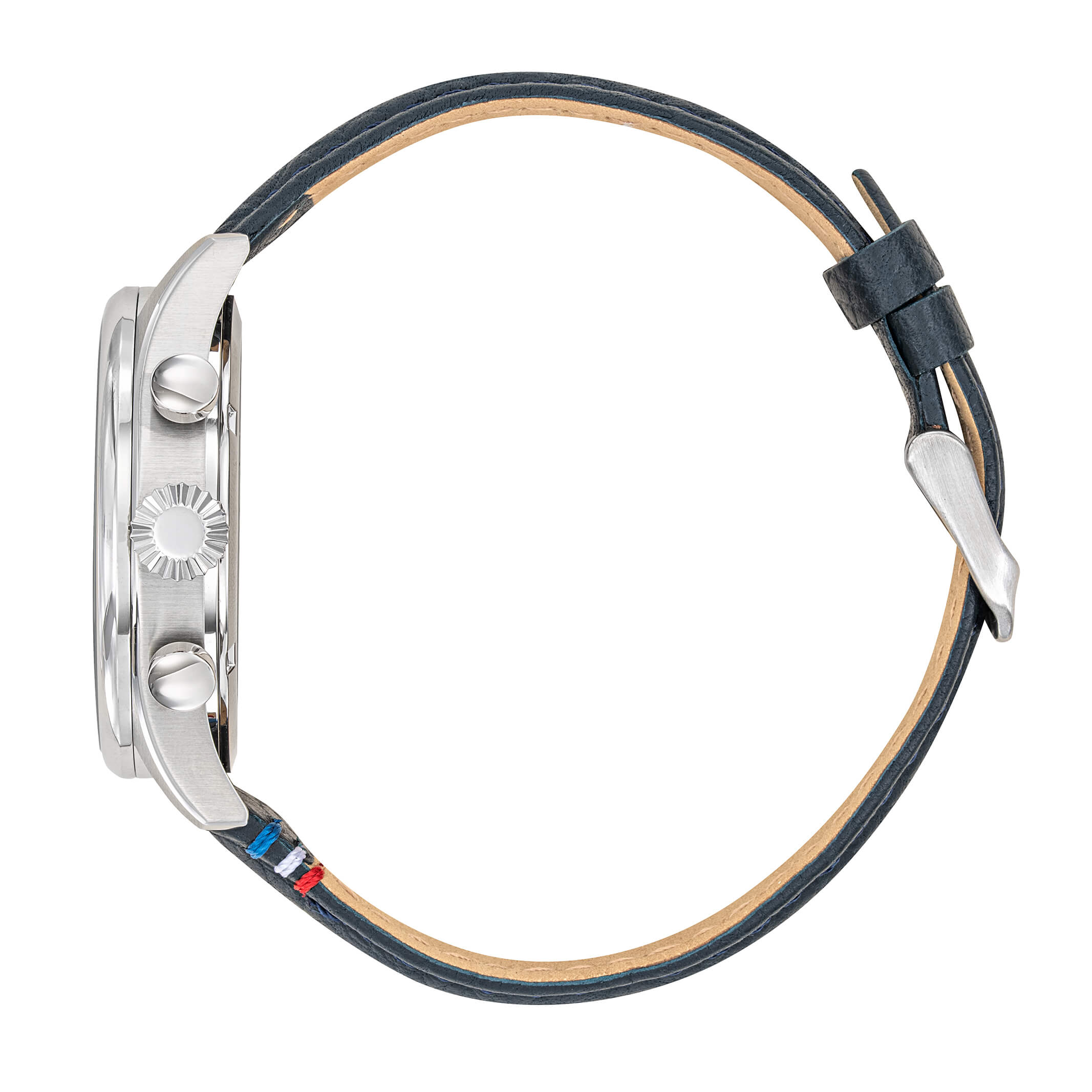 Profil-Montre-Aviateur-Patrouille-de-France-Chronographe-Cadran-et-Cuir-Bleu-668136