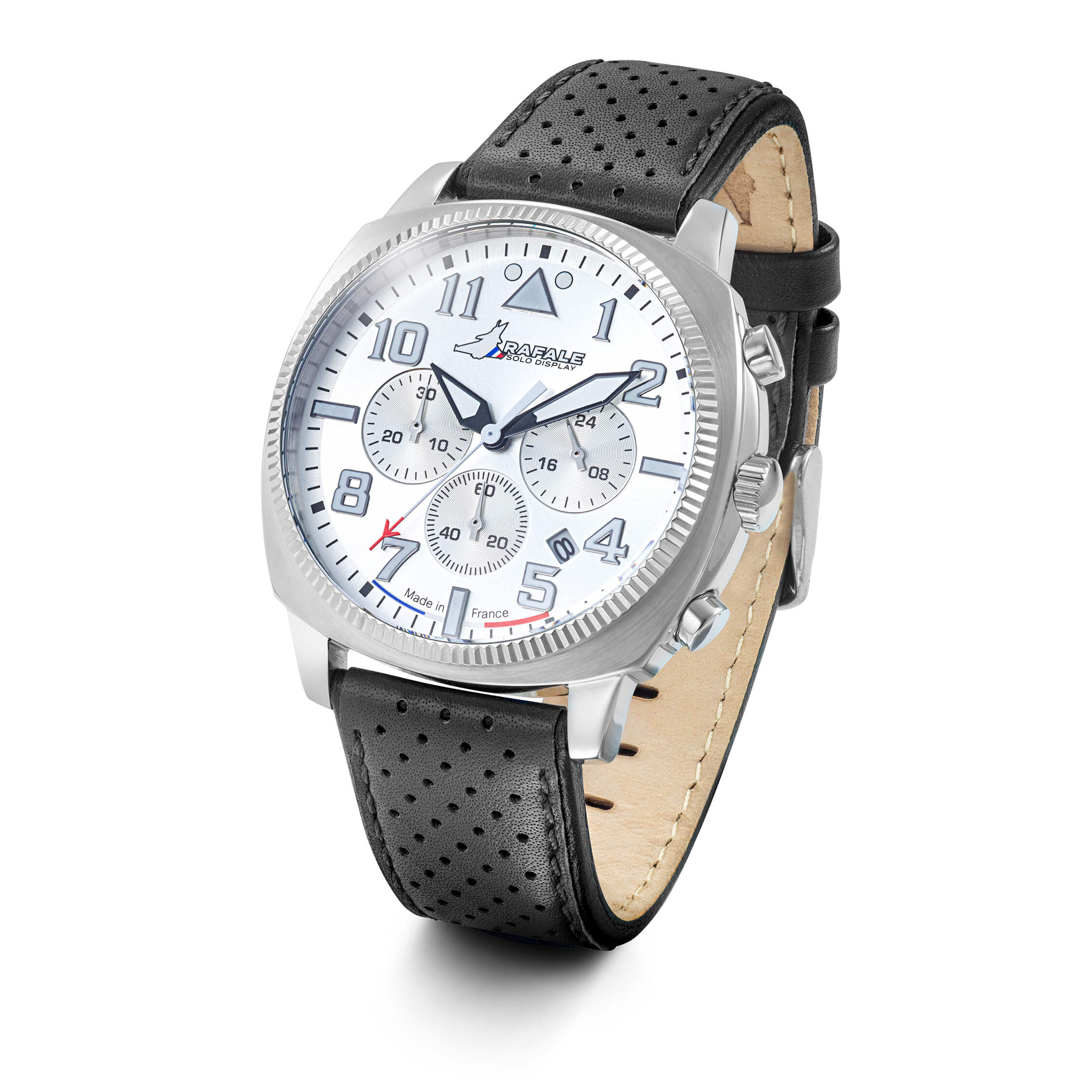 666024 Montre Rafale Solo Display Chrono Argenté et Noir