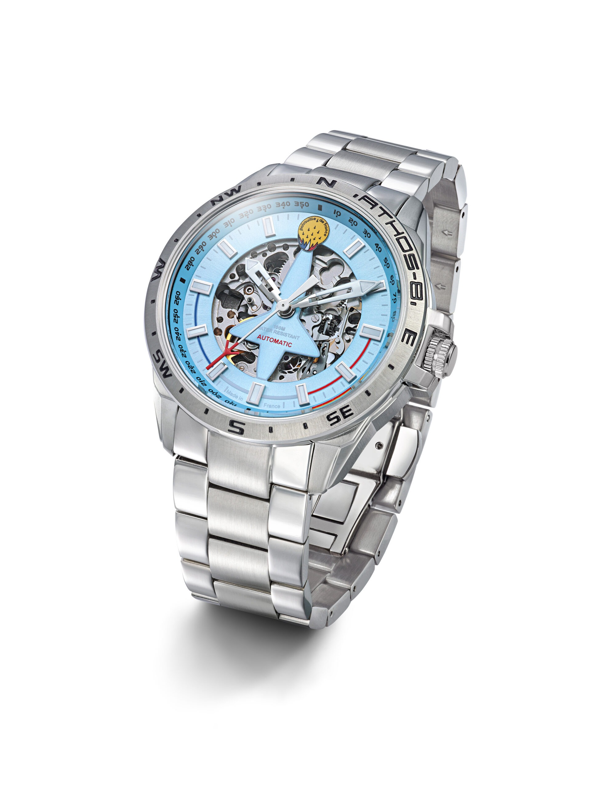 Montre Automatique Patrouille de France Acier Cadran Bleu Clair 668144 ambiance